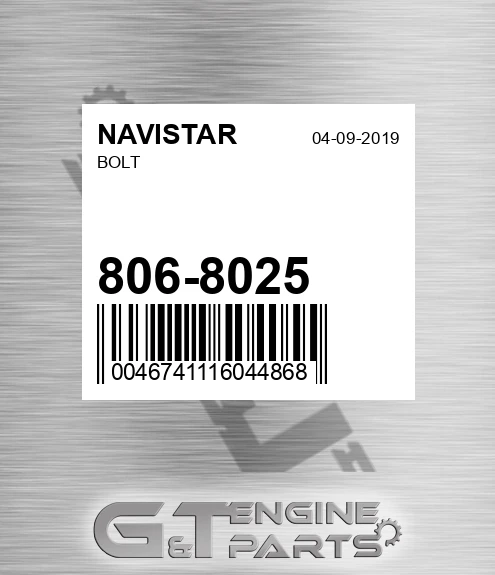 806-8025 Bolt