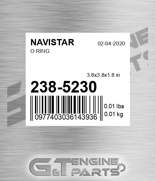 238-5230 O Ring