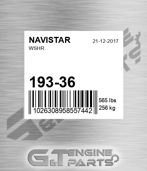 193-36 Wshr for NAVISTAR