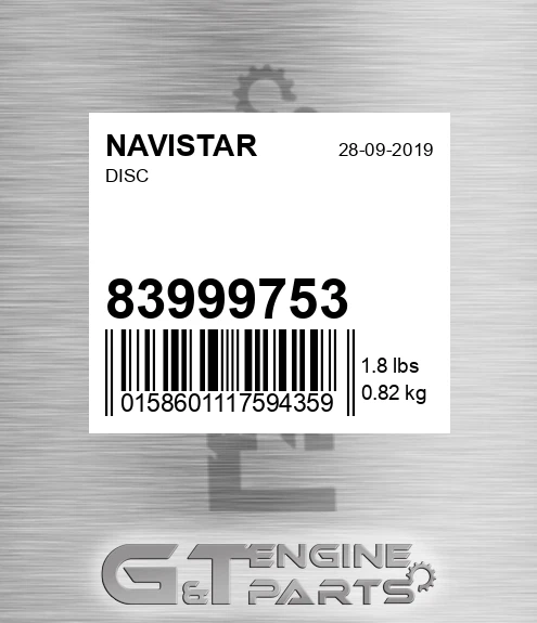 83999753 NAVISTAR Disc