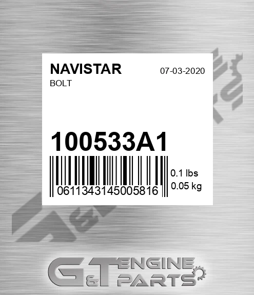 100533A1 Bolt