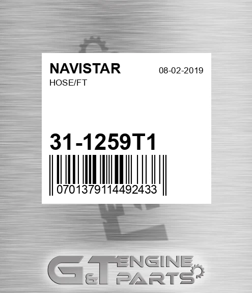 31-1259T1 Hose/ft