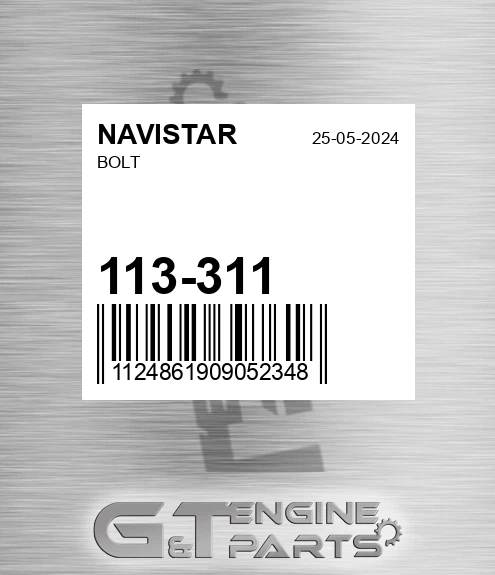 113-311 Bolt for NAVISTAR