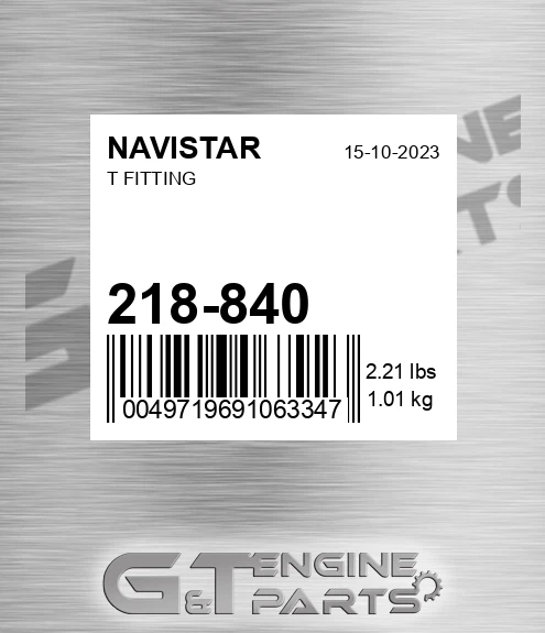 218-840 T Fitting