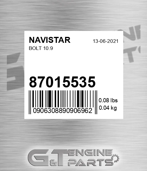 87015535 Bolt 10.9