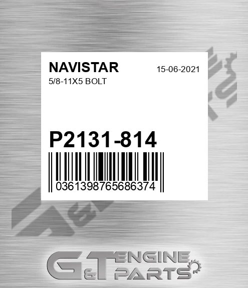 P2131-814 5/8-11x5 Bolt