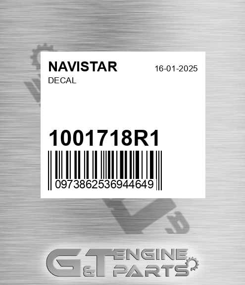 1001718R1 Decal