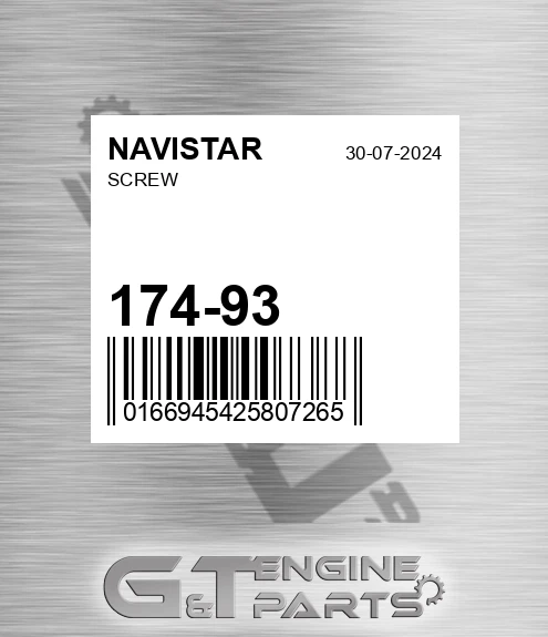 174-93 Screw for NAVISTAR