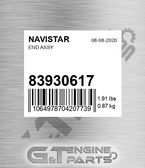 83930617 End Assy