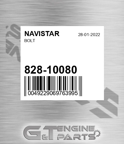 828-10080 Bolt