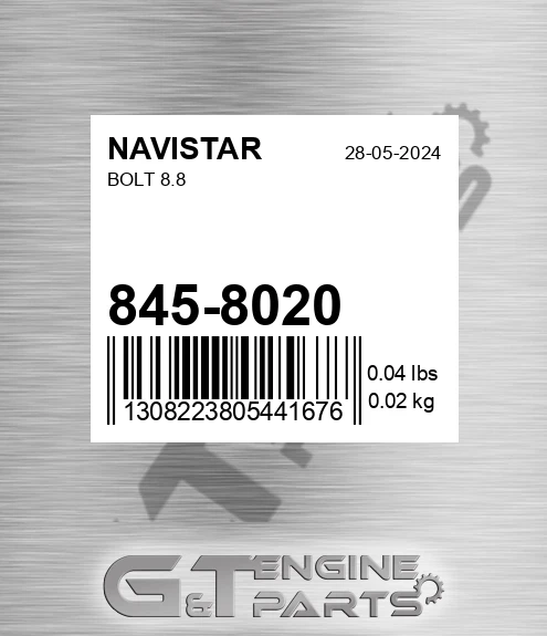 845-8020 Bolt 8.8