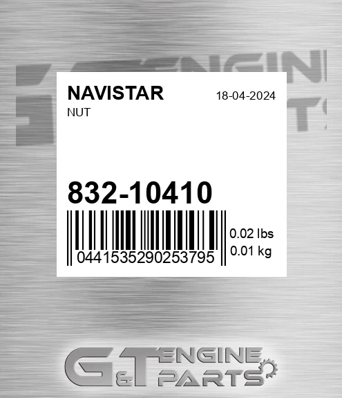 832-10410 Nut