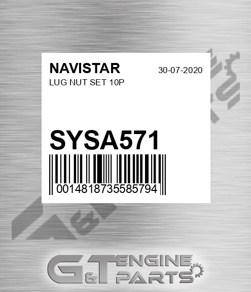 SYSA571 Lug Nut Set 10p