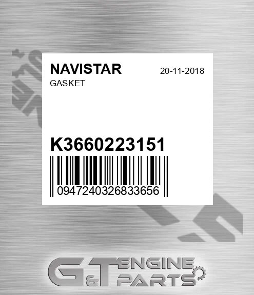 K3660223151 Gasket