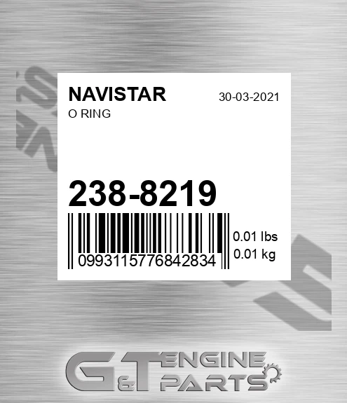 238-8219 O Ring