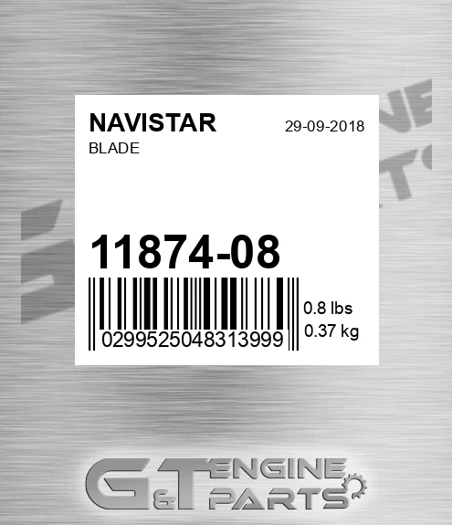 11874-08 Blade for NAVISTAR