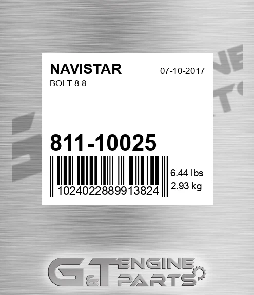 811-10025 Bolt 8.8