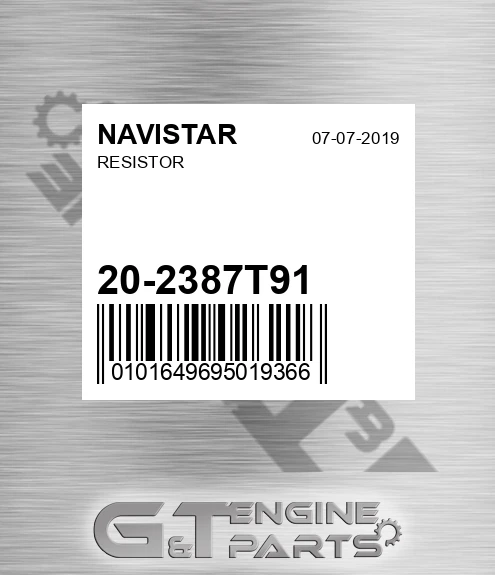 20-2387T91 Resistor