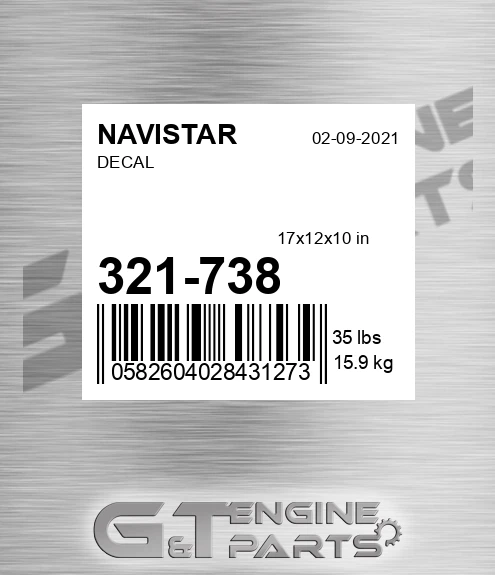 321-738 Decal for NAVISTAR