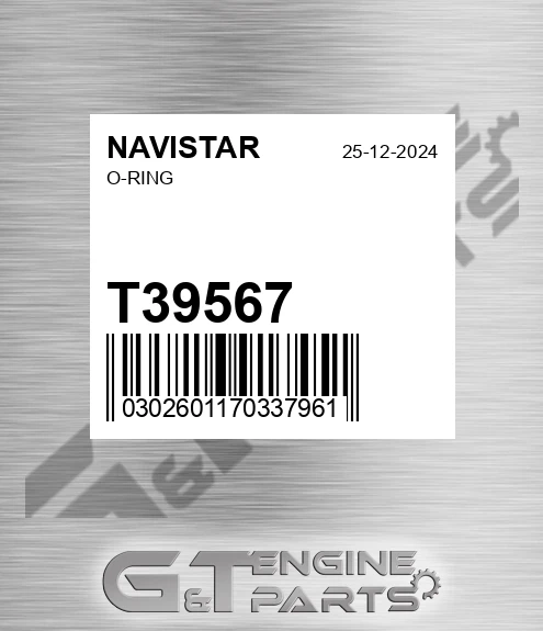 T39567 O-ring