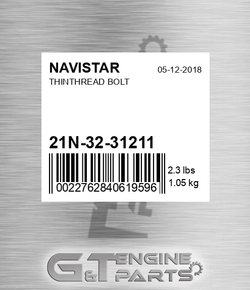 21N-32-31211 Thinthread Bolt