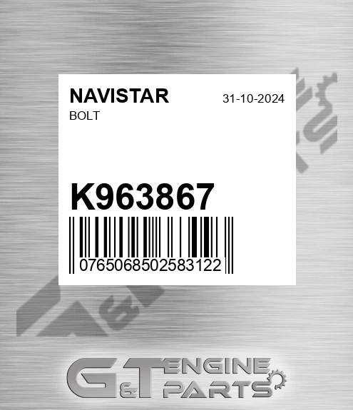 K963867 Bolt