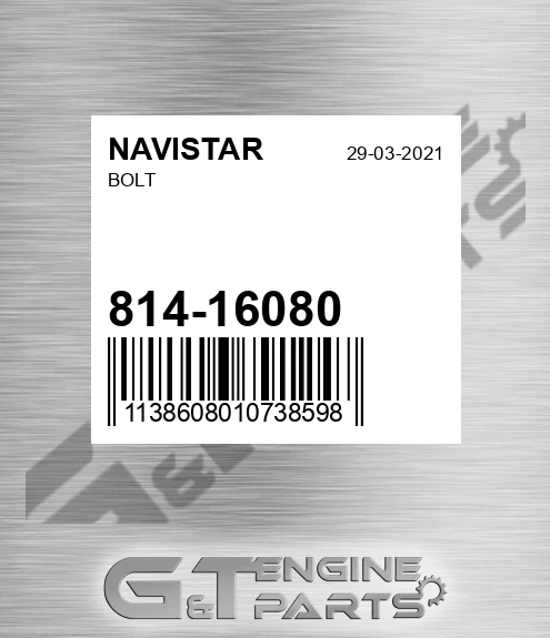 814-16080 Bolt