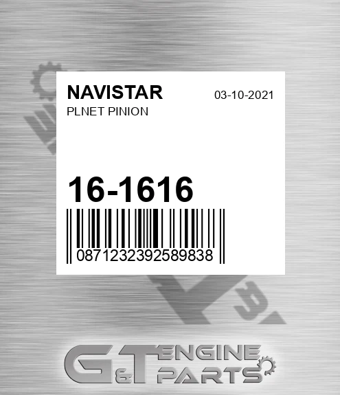 16-1616 Plnet Pinion