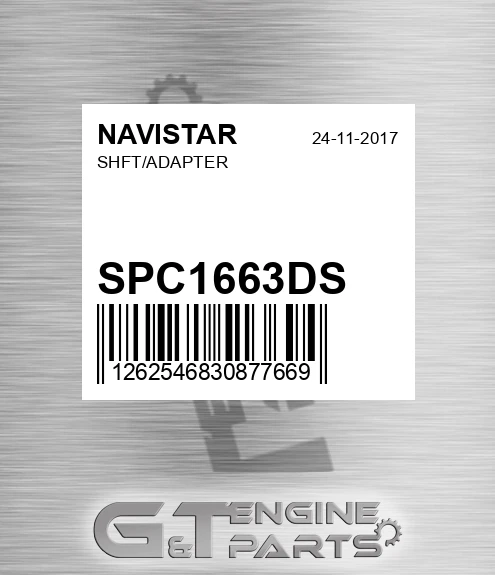 SPC1663DS Shft/adapter