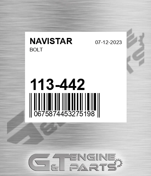 113-442 Bolt