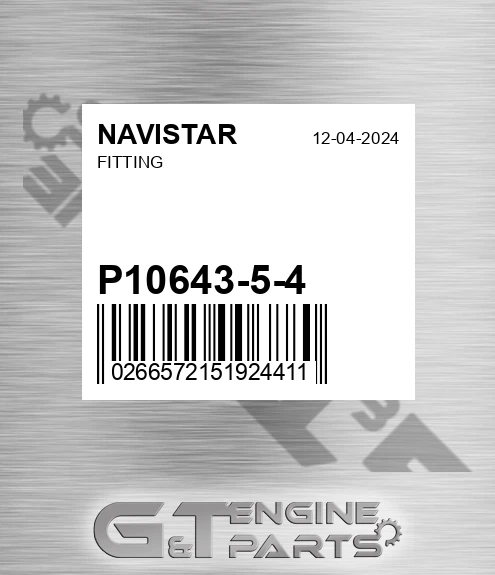 P10643-5-4 Fitting