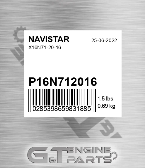 P-16N71-20-16 X16n71-20-16