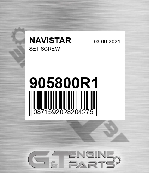 905800R1 NAVISTAR Set Screw