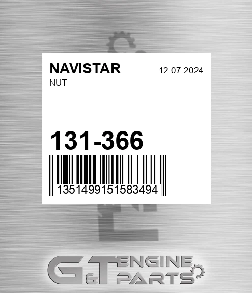 131-366 Nut for NAVISTAR