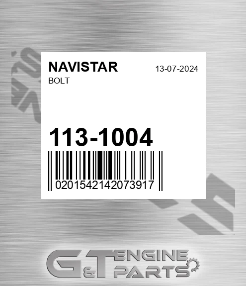 113-1004 Bolt for NAVISTAR