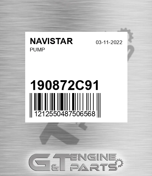 190872C91 NAVISTAR Pump