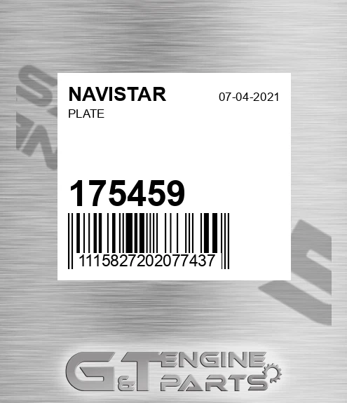 175459 Plate for NAVISTAR