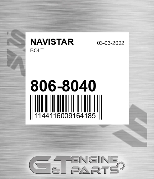806-8040 Bolt