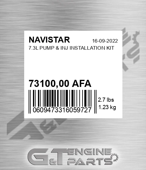 73100,00 AFA 7.3l Pump & Inj Installation Kit for NAVISTAR