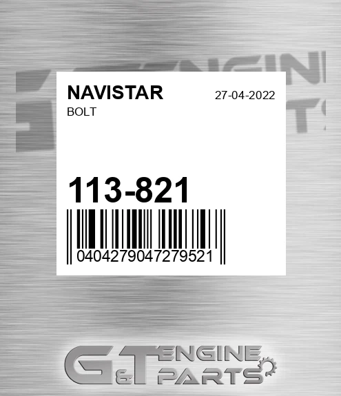 113-821 Bolt for NAVISTAR