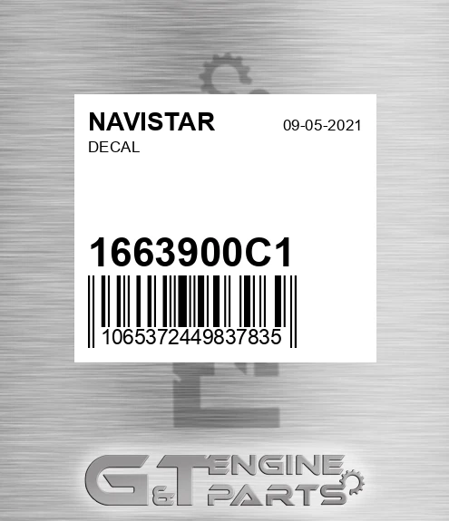 1663900C1 NAVISTAR Decal