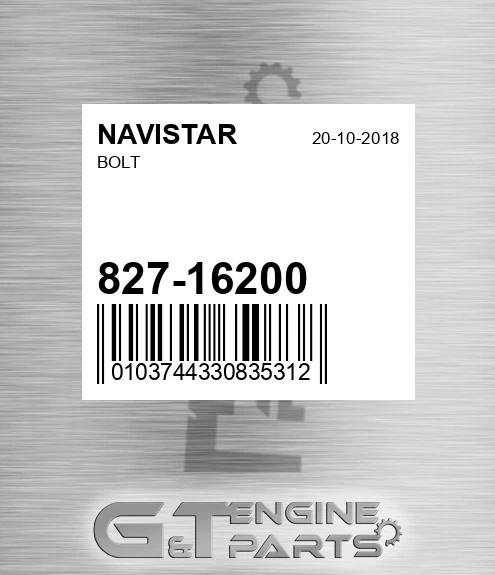 827-16200 Bolt