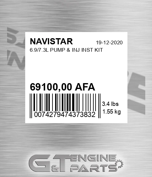 69100,00 AFA 6.9/7.3l Pump & Inj Inst Kit for NAVISTAR