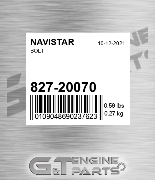 827-20070 Bolt