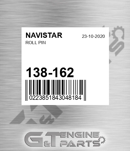 138-162 Roll Pin for NAVISTAR