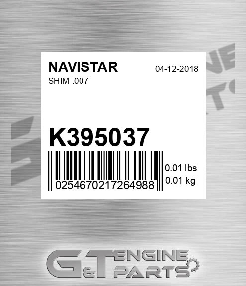 K395037 Shim .007