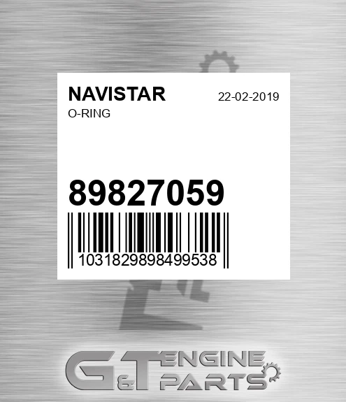 89827059 NAVISTAR O-ring