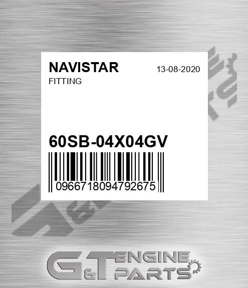 60SB-04X04GV Fitting