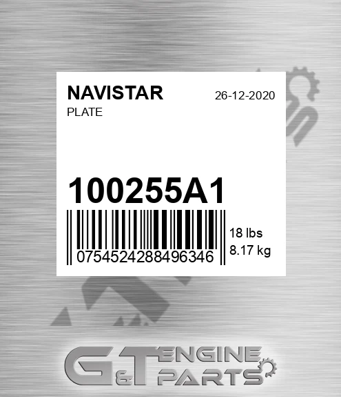 100255A1 NAVISTAR Plate
