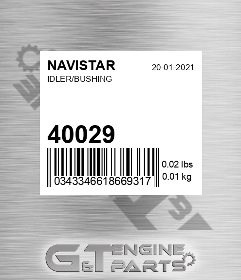 40029 Idler/bushing